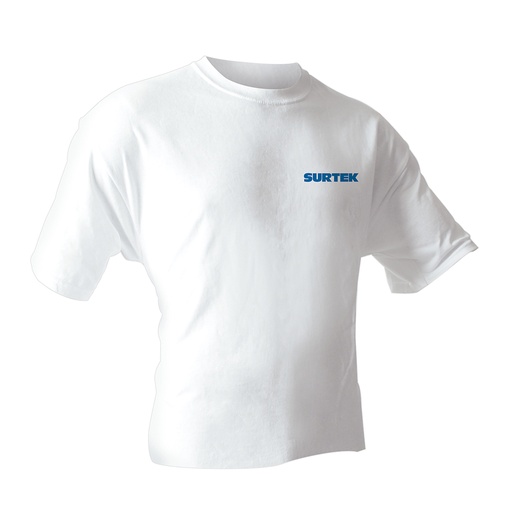 [PLA100C] Playera cuello redondo color blanco talla CH Surtek