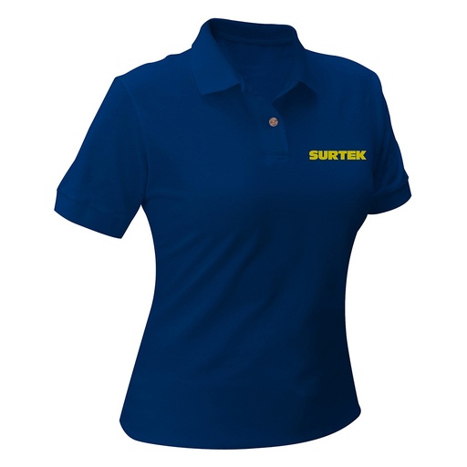 [SPODZM] Playera tipo polo para dama color azul talla M Surtek