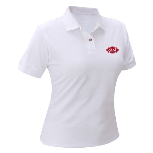 [LPODBC] Playera tipo polo para dama color blanco talla CH Lock