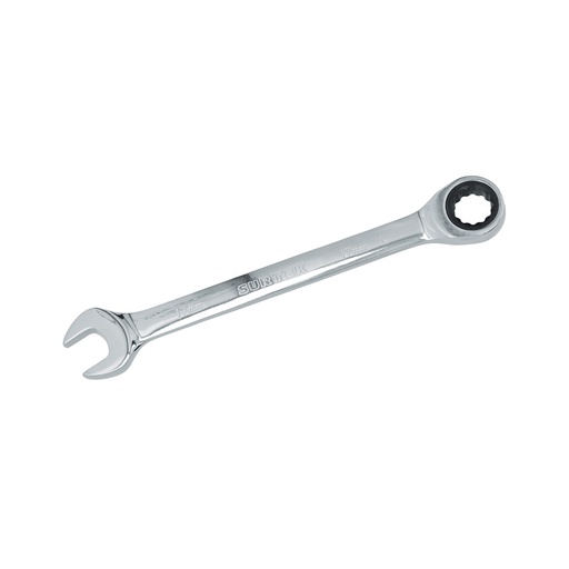 [100586] Llave combinada pulido espejo de matraca métrica, 12 puntas, 16mm Surtek