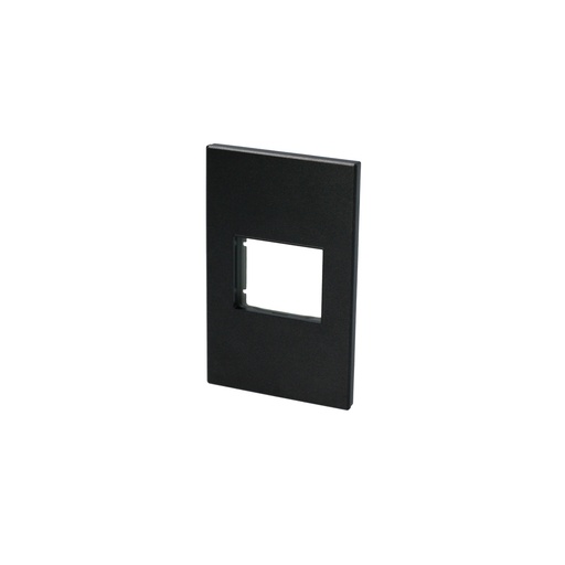[P601N] Placa 1 módulo 1/2, línea Premium, color negro Surtek