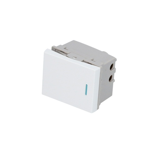 [P606B] Interruptor 1/2, línea Premium, color blanco Surtek