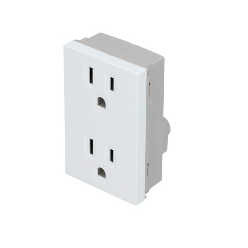 [P612B] Contacto dúplex 1/1, línea Premium, color blanco Surtek