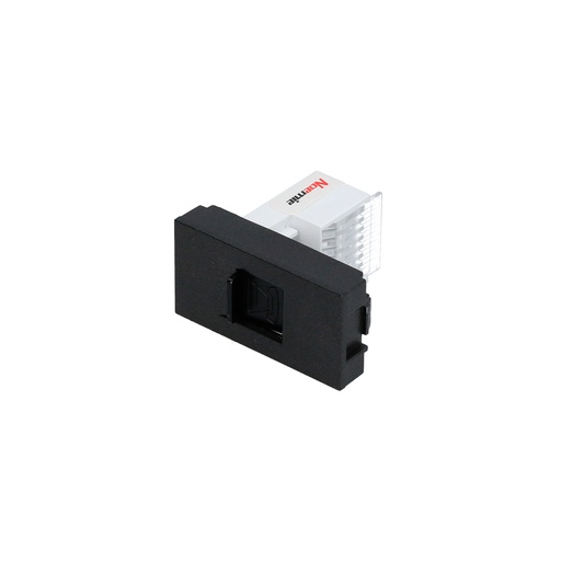 [P615N] Toma para teléfono 1/3, línea Premium, color negro Surtek