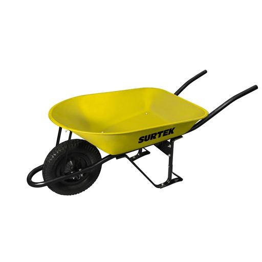 [CAT45S] Carretilla reforzada con bastidor metálico 4.5 Ft3 llanta sólida de caucho Surtek
