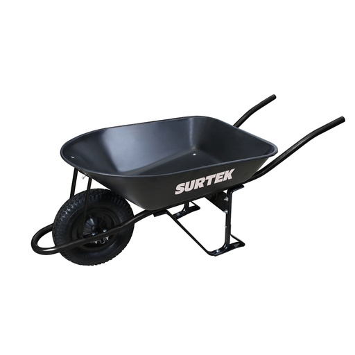 [CAT554] Carretilla reforzada con bastidor metálico 5.5 Ft3 llanta neumática reforzada de 4 capas Surtek