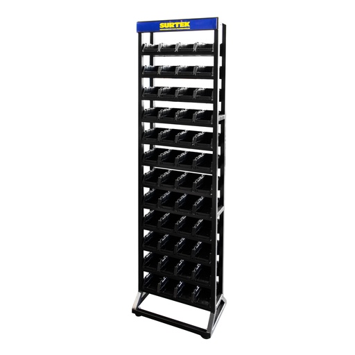 [RTORG] Rack de piso para tornillos, 48 gavetas plásticas Surtek