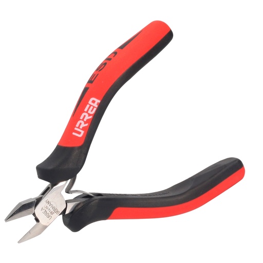 [28141X] Pinza para electrónica con mango antiestático corte diagonal de 4-1/2" al ras Urrea