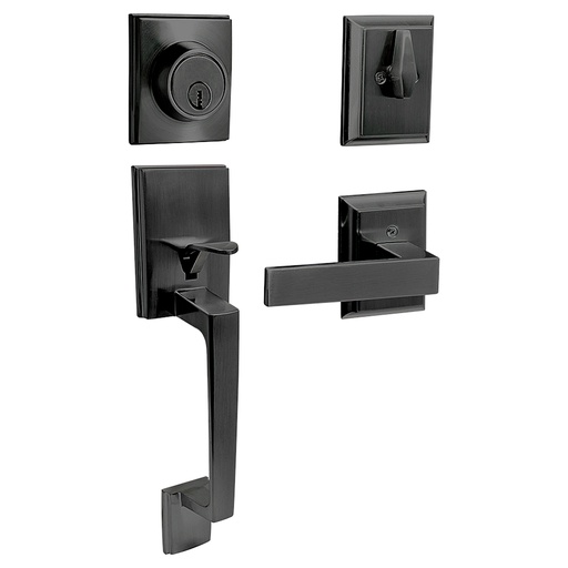 [15GA] Gatillo rectangular sólido para entrada función doble, negro, visual Lock