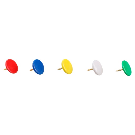 [CHI00] Chinches con cabeza cubierta de PVC de colores, 100 piezas Foy