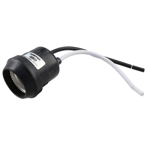 [PTL08] Portalámpara de hule para intemperie, color negro Surtek