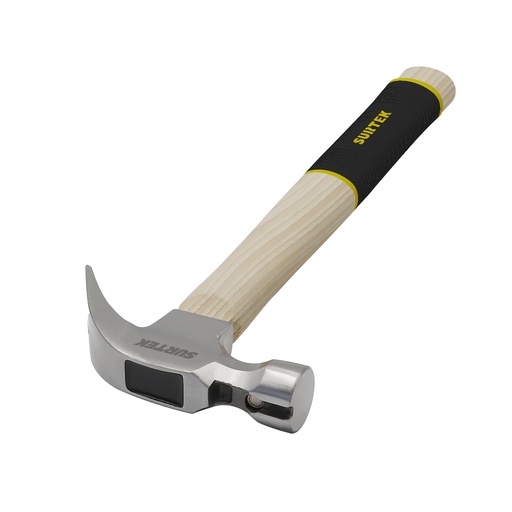 [420CG] Martillo de uña recta pulido con mango de madera, 20 oz Surtek