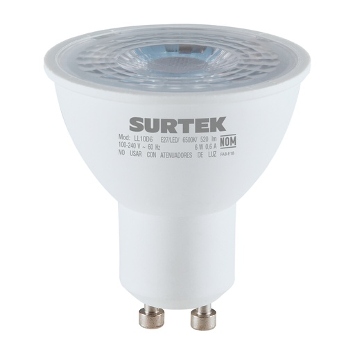 [LL10D4] Lámpara de LED tipo GU10, 4 W luz de día Surtek