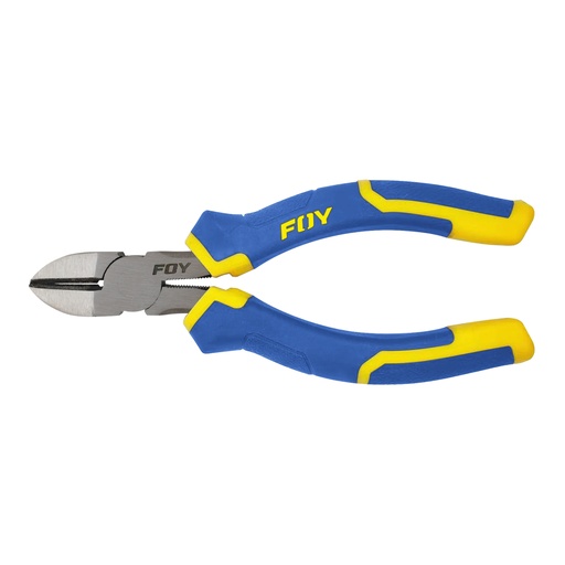 [PE6D] Pinza para electricista con mango bimaterial corte diagonal de 6" Foy