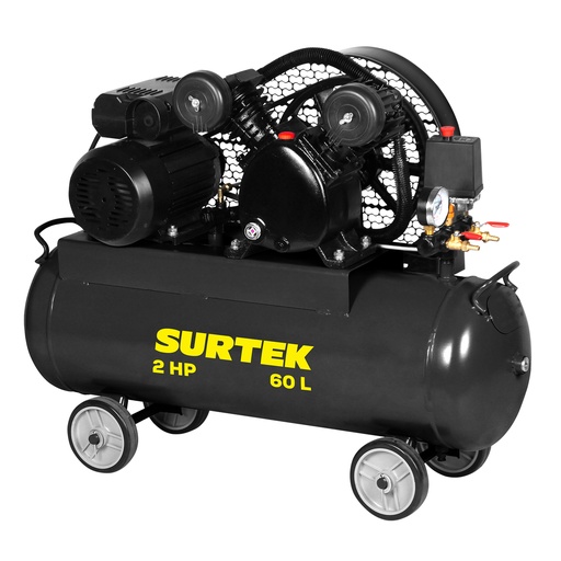 [CMP560] Compresor de aire eléctrico con transmisión de banda 60L, 2HP, 120V Surtek