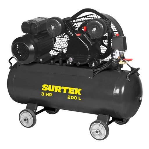 [CMP6200] Compresor de aire eléctrico con transmisión de banda 200L, 3HP, 120V Surtek
