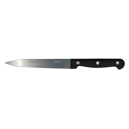[CU53P] Cuchillo liso de acero inoxidable para asado con mango de plástico de 5" Foy