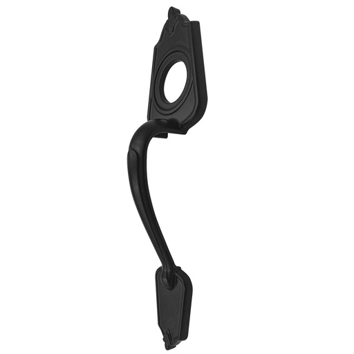 [LJ77NM] Jaladera para cerradura de sobreponer, negro mate, en caja Lock