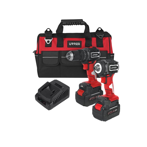 [JPI08] Juego de rotomartillo y pistola de impacto Li-ion 18 V Urrea