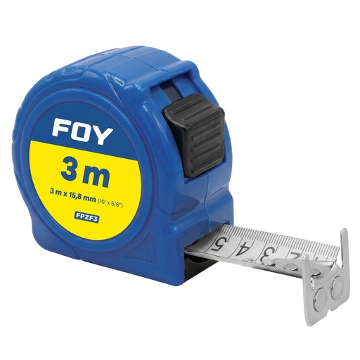 [FPZF3] Flexómetro con carcasa de plástico color azul , m x 16 mm Foy